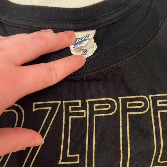 Black Led Zeppelin tour tee shirt 2XL - Picture 2 of 4